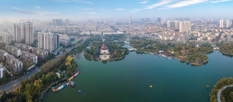 航拍濟寧城市風(fēng)光全景大畫幅