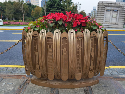 上海街頭花箱