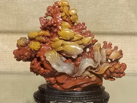 壽山石水洞高山石海底世界擺件