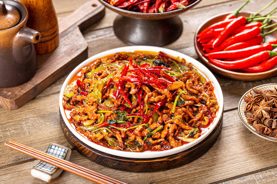 香辣肉絲