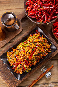 香辣肉絲
