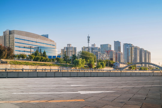 首都北京城市天際線和公路橋梁