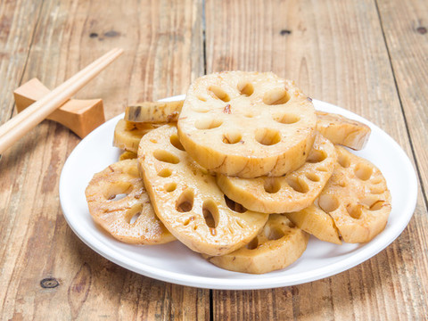 鹵藕片涼菜小吃