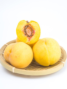 湖南炎陵黃桃白底