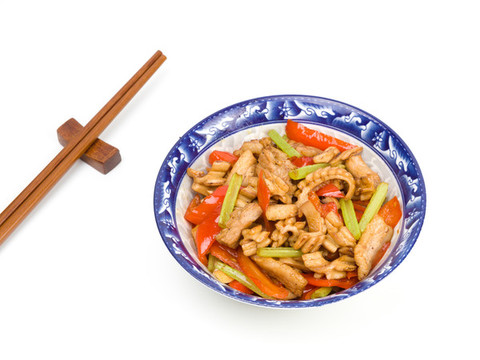 魷魚炒肉家常菜品