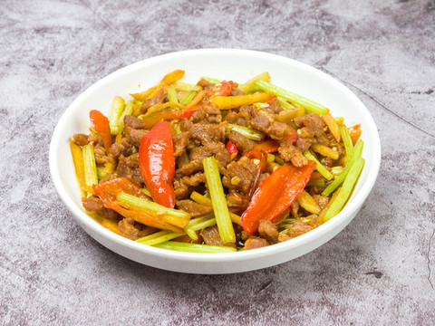 家常菜品小炒黃牛肉