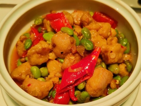 辣椒毛豆雞塊