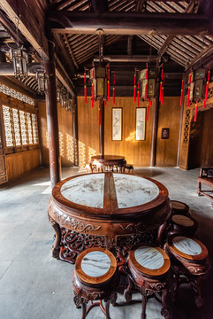 江蘇揚州個園的園林古建筑