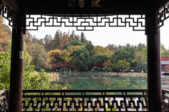 杭州曲院風(fēng)荷公園秋色