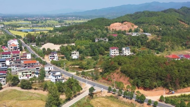 航拍江西青原新圩鎮(zhèn)