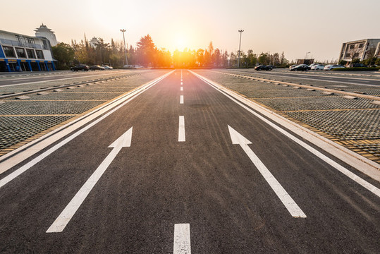 揚州城市停車場道路背景