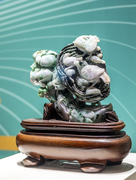 翡翠玉雕擺件