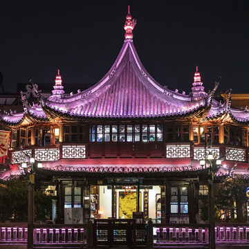 上海豫園老街古典建筑