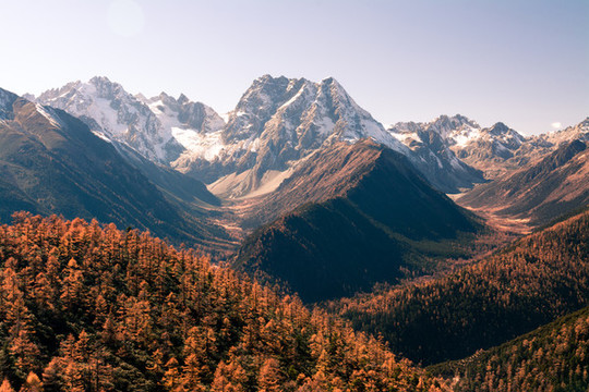 白馬雪山雙U形峽谷