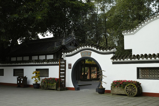 中式園林門廊古建筑