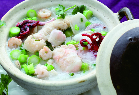 青菜海鮮粥