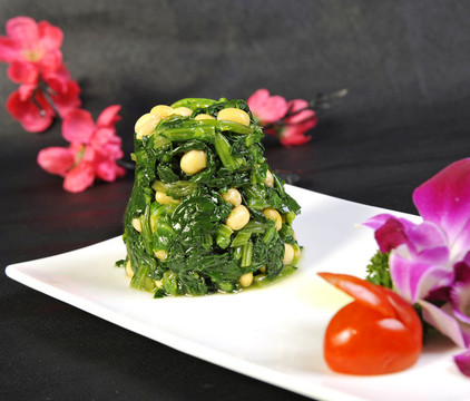 黃豆拌莧菜