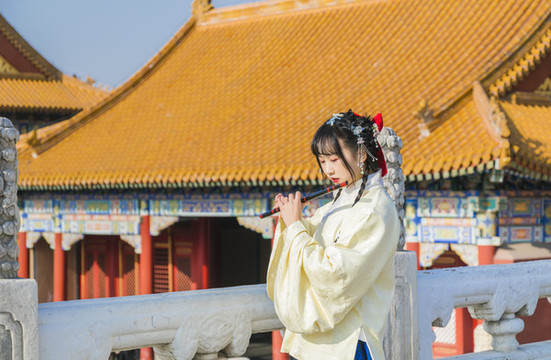 故宮古風(fēng)漢服女性人像