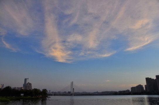 江邊夕陽