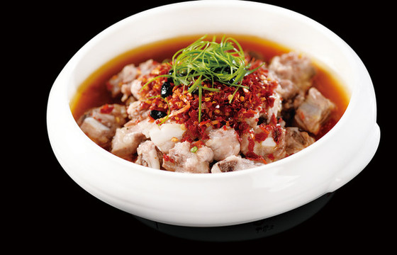 豆辣蒸花豬排