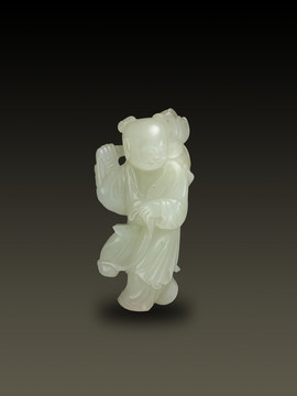 玉雕竹馬童子