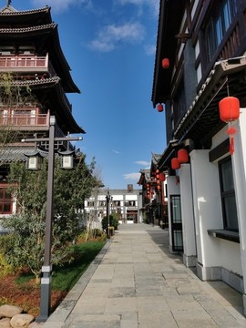 中式古建塔樓商業(yè)街
