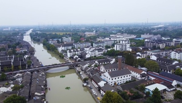 航拍烏鎮(zhèn)風(fēng)景區(qū)