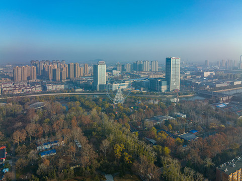 航拍濟(jì)南小清河