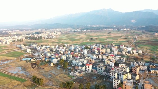 航拍江西永新農(nóng)田