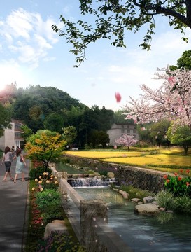 美麗鄉(xiāng)村河道景觀