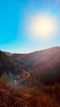 藍天下的大山溝