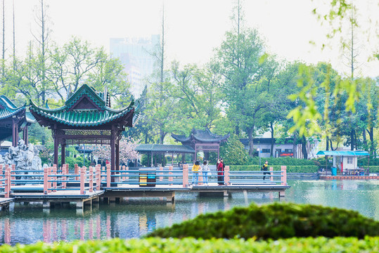 鏡湖公園九曲橋