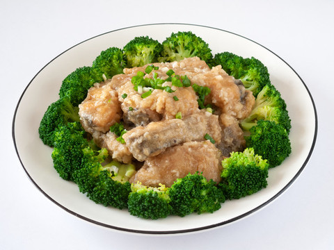 美味的蒜泥魚肉