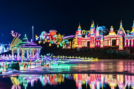 中國長春冰雪新天地夜景
