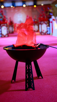 紅色新中式婚禮現(xiàn)場(chǎng)