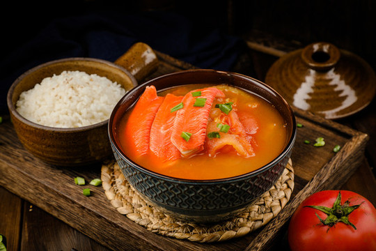 番茄蟹柳湯飯