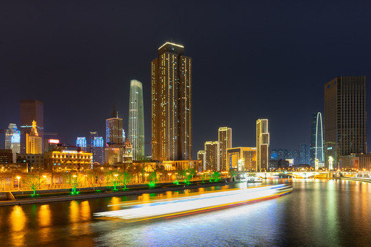 天津海河夜景