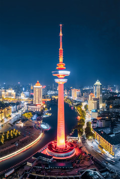 南通電視塔城市夜景