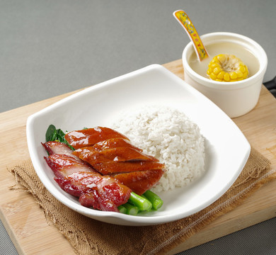 叉燒拼燒鵝飯
