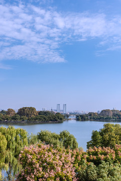 中國南京玄武湖公園的園林建筑
