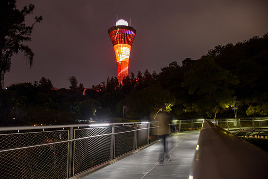 廈門山海健康步道狐尾山段夜景