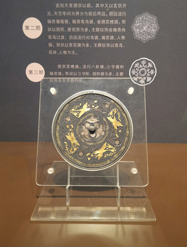 四鸞銜綬紋金銀平脫鏡