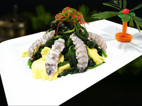 菠菜爬蝦肉