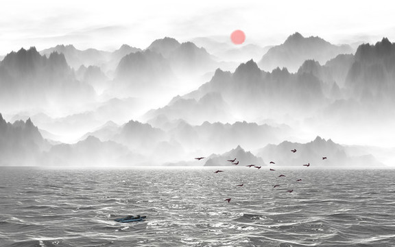 水墨山水畫(huà)