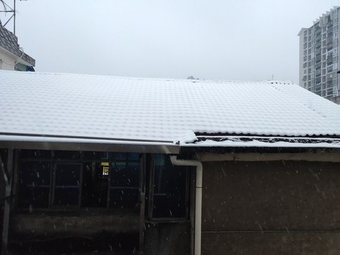 屋頂上的白雪