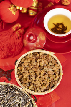 葡萄干創(chuàng)意新年背景