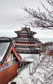 張家界天門山雪景