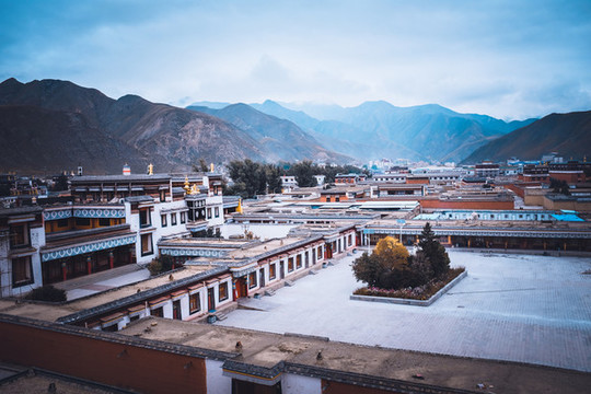 拉撲楞寺建筑鳥瞰圖