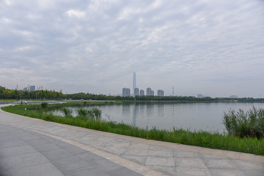 天津西青水西公園生態(tài)建筑風(fēng)光