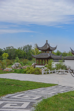天津西青水西公園生態(tài)建筑風(fēng)光